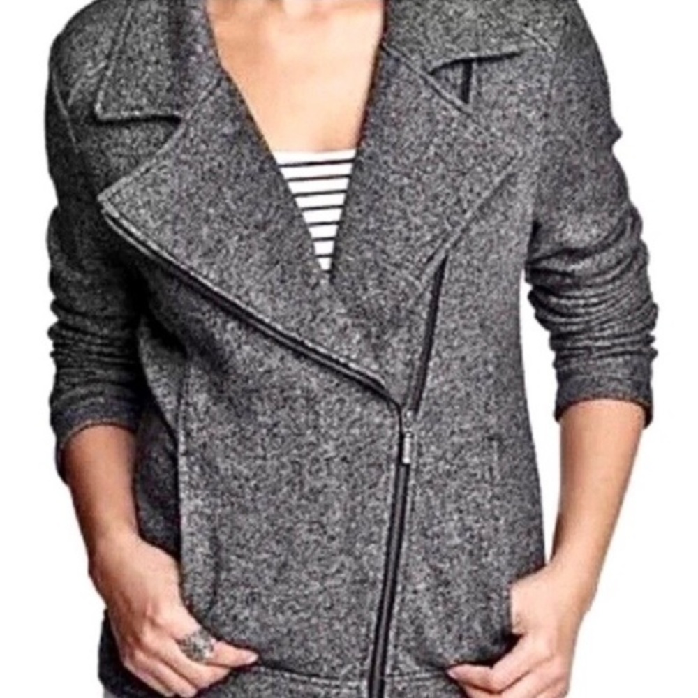 NWT Catherine Malandrino Womans M Runway Style Moto Jacket With Stretch Pockets
